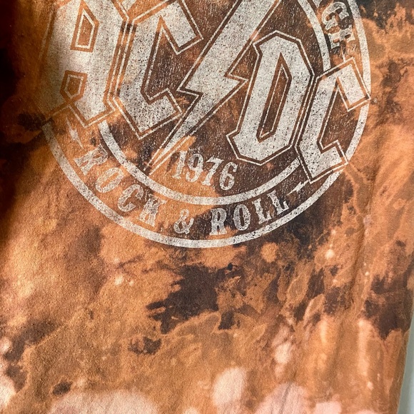 Custom Bleached Men's AC/DC T-Shirt - Picture 4 of 5